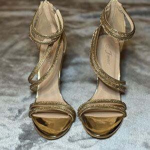 Forever Link Gold Strappy Heels